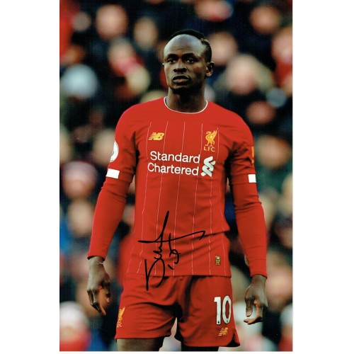 Sadio Mane Signed 8x12 Liverpool Photograph