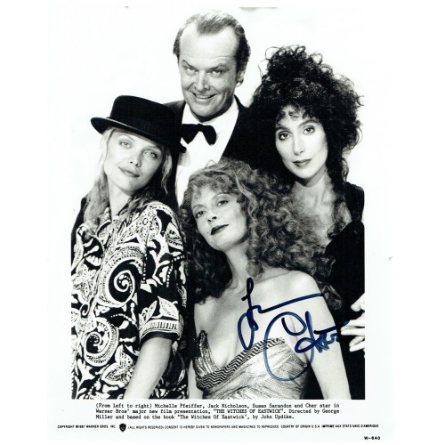 CHER Signed WITCHES OF EASTWICK Film 8x10 Photograph