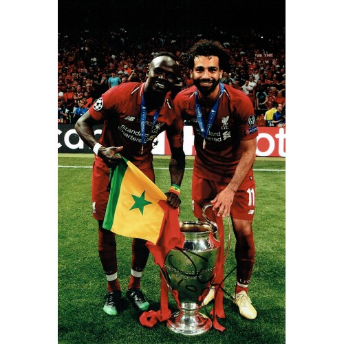 Sadio Mane Signed 2019 Champions League Winners Liverpool 8x12 Photograph