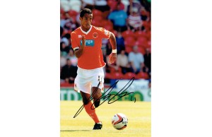 Tom Ince Signed Blackpool 8x12 Photograph