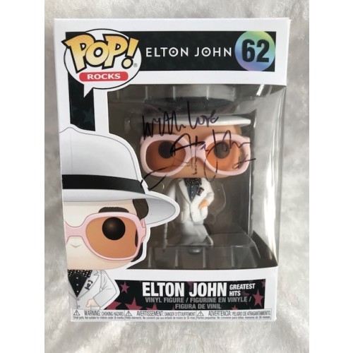 Elton John Signed Funko POP ROCKS Toy Signed On Box