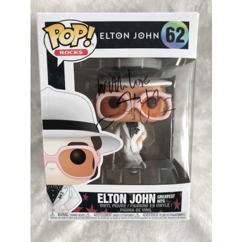 Elton John Signed Funko POP ROCKS Toy Signed On Box 