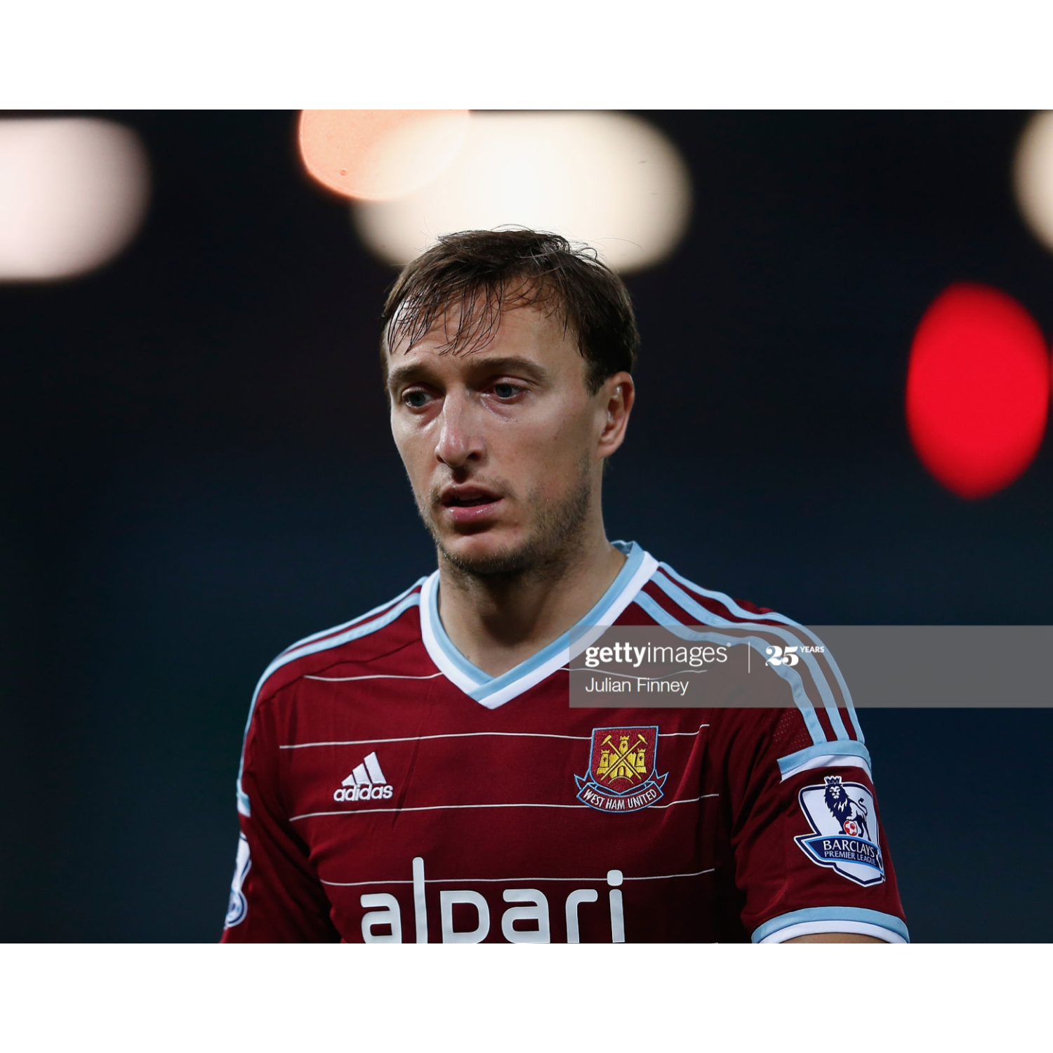 Maillot foot football West Ham 2014-2015 HOME 30 SONG matchworn porté Maillot foot football West Ham 2014-2015 HOME 30 SONG matchworn porté