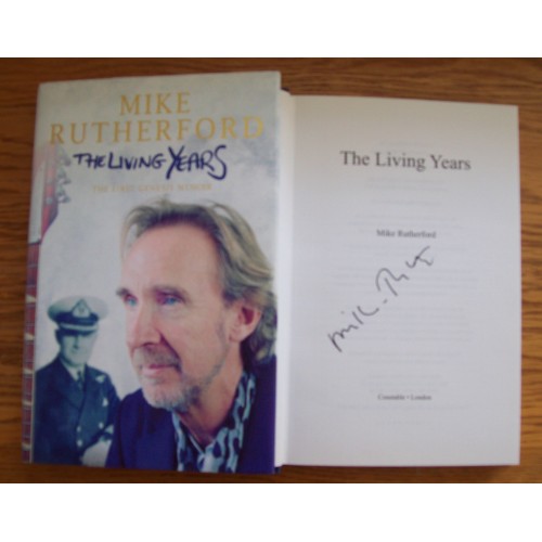 Mike Rutherford GENESIS Signed THE LIVING YEARS Hardback Book
