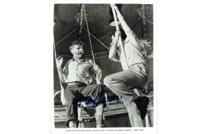 Tony Curtis Signed TRAPEZE 8X10 Photograph & Movie Flyer