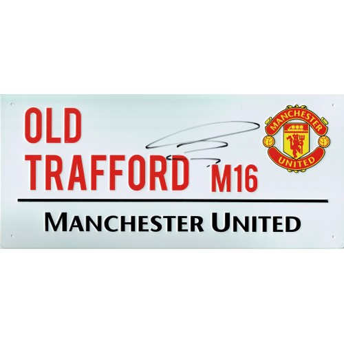 Alexis Sanchez Signed Old Trafford M16 Manchester Utd Commemorative Street Sign