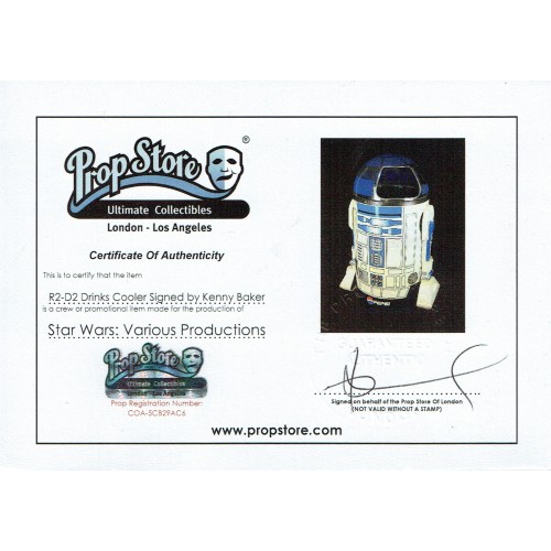 R2-D2 Star Wars Pepsi Drinks Cooler Signed by Kenny Baker 