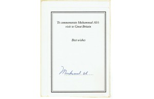 Muhammad Ali Signed Book Plate 1993/94 