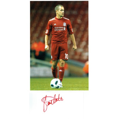 Joe Cole Signed Piece of White Paper With 8x11 Liverpool Photograph