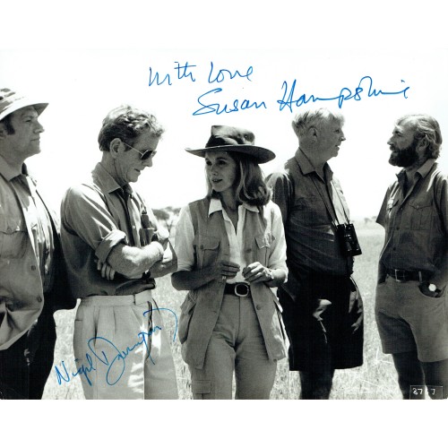 Susan Hampshire & Nigel Davenport LIVING FREE Film Signed 10 x 8 Photograph