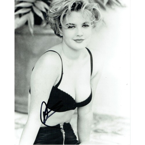 Drew Barrymore Autograph Signed 10x8 Sexy Photograph