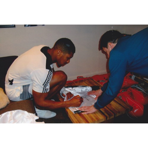 Ampro Boxing Trunks Signed by Anthony Joshua  Signing Session on 16th February 2015