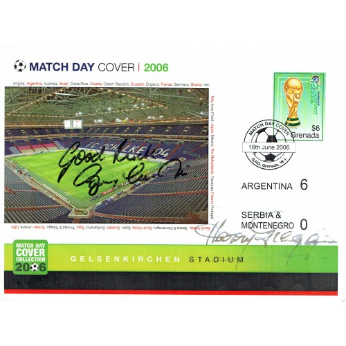 Bobby Charlton & Harry Gregg Signed England World Cup 2006 Signed Match Day Cover  