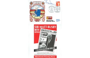 Bryan Robson Signed Sir Matt Busby 80th Birthday Cover Series No 28 Insert