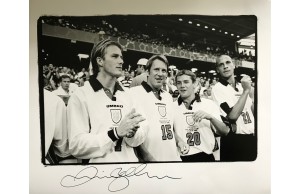 David Beckham Signed Large 30x40cm Photo From France 1998 World Cup