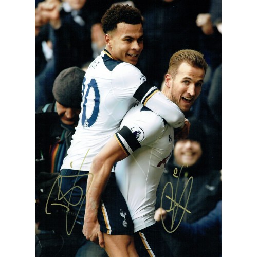 Harry Kane  & Dele Alli Dual Signed 16x12 Spurs Photograph