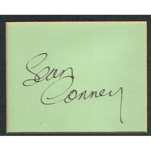 Sean Connery Vintage Autograph Mounted With Photograph From Goldfinger