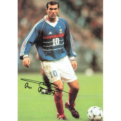 Zinedine Zidane 12x8 Signed France Magazine page