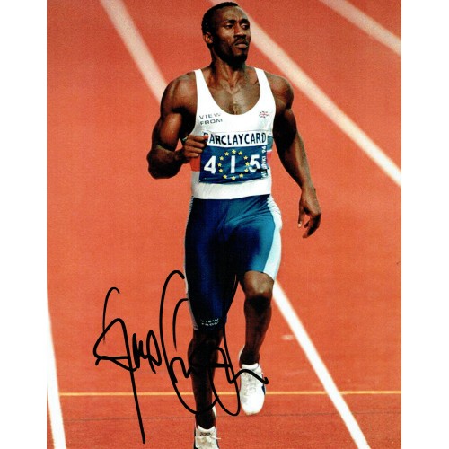 Linford Christie Olympic Champion Signed 8x10 Photograph