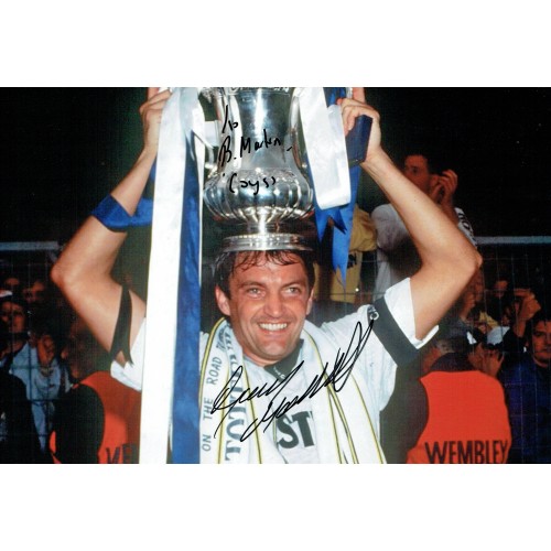 Gary Mabbutt Signed & Dedicated 12x8 Tottenham Hotspur Football Photograph
