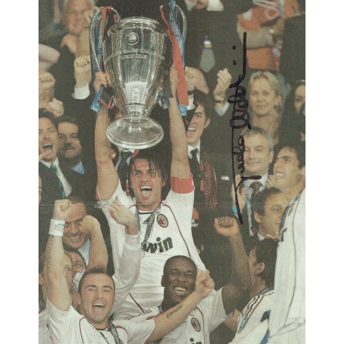 Paolo Maldini Signed 10x8 Inch Newspaper Clipping