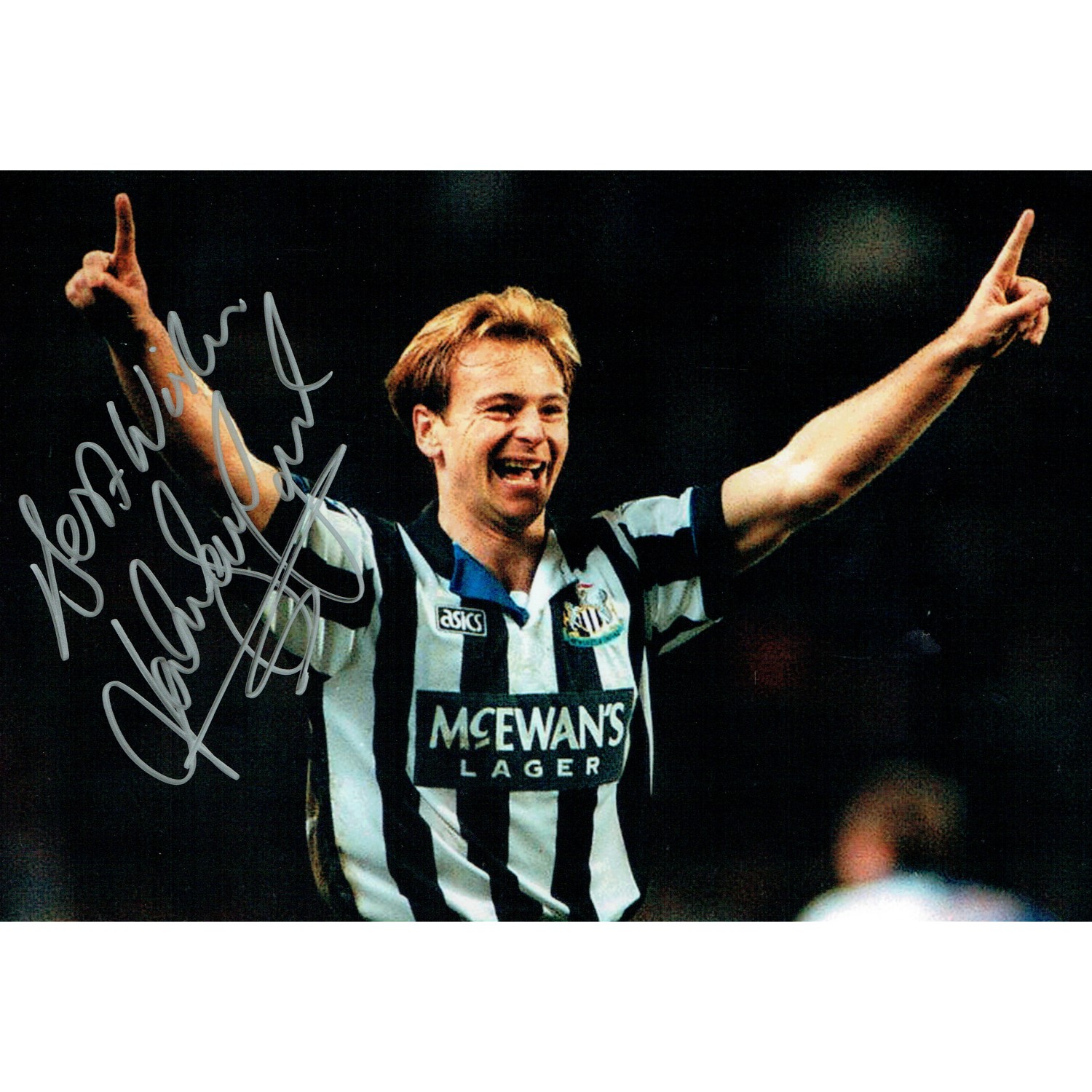 John Beresford Newcastle Signed 12 x 8 inch Football Photograph 26930
