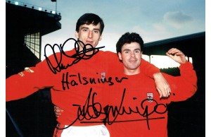 Anders Limpar & Alan Smith Dual Signed Halsingars12 x 8 inch Arsenal Football Photograph