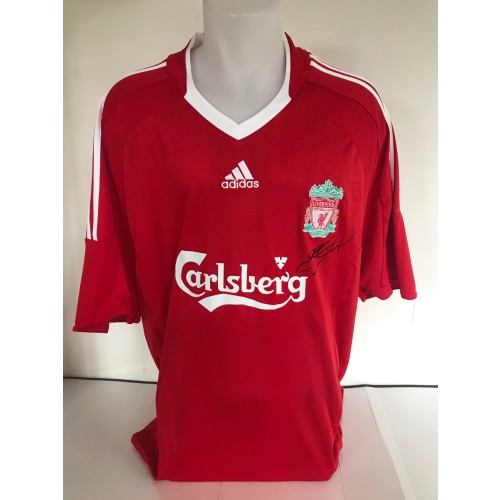 Steven Gerrard Signed Liverpool Home Shirt