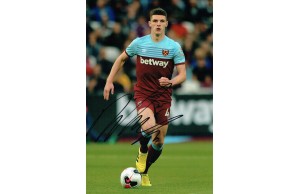 Declan Rice Signed 12x8 Inch  West Ham United  Football Photograph 