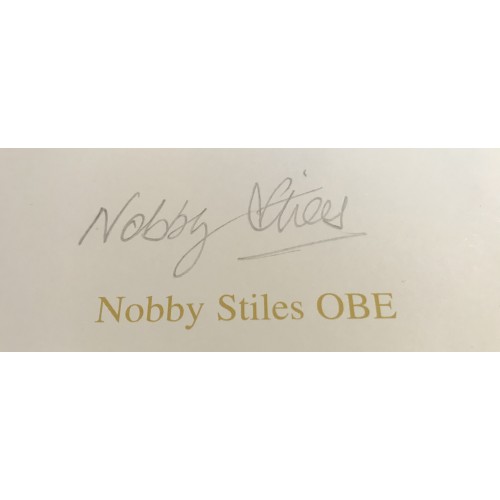 Nobby Stiles (1942-2020) Signed 'When Football Came Home' 1966 World Cup Football Print