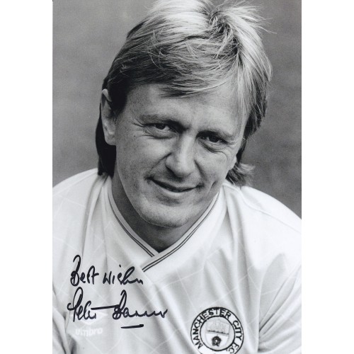Peter Barnes signed Manchester City 8x12 Photo