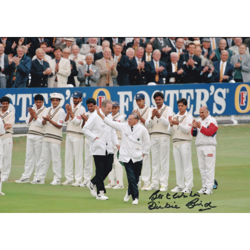 Dickie Bird signed Cricket Umpire 8x12 Photo