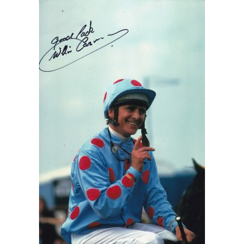 Willie Carson signed Horse Racing Jockey 8x12 Photo