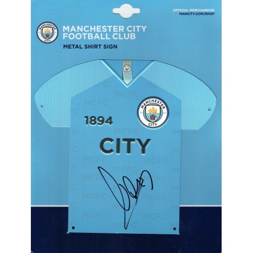 Samir Nasri 12x8 Signed Manchester City Football Metal Shirt Sign