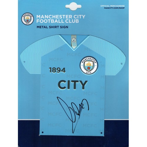 Samir Nasri 12x8 Signed Manchester City Football Metal Shirt Sign