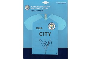 Samir Nasri 12x8 Signed Manchester City Football Metal Shirt Sign