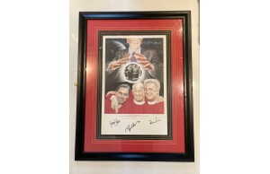 The Sorcerers Three Apprentices Ltd Edition Print No 189/350 Signed by Sir Bobby Charlton, Dennis Law, and George Best