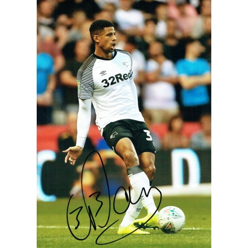 Curtis Davies Signed Derby County 8x 12 Inch Football Photograph