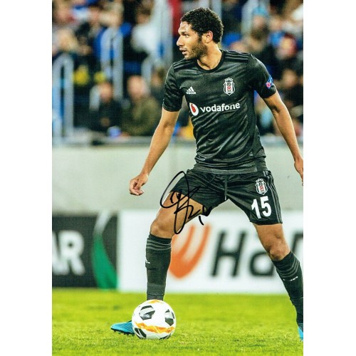 Mohamed Elneny Signed Besiktas 8x 12 Inch Football Photograph
