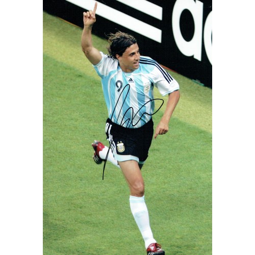 Hernan Crespo Signed Argentina 8x 12 Inch Football Photograph
