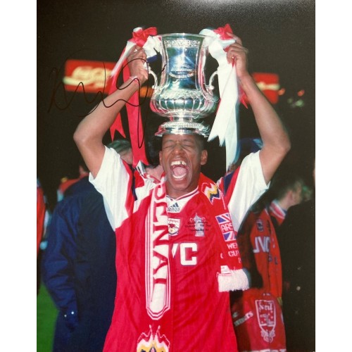 Ian Wright Signed 8x10 Inch Arsenal Football Photograph