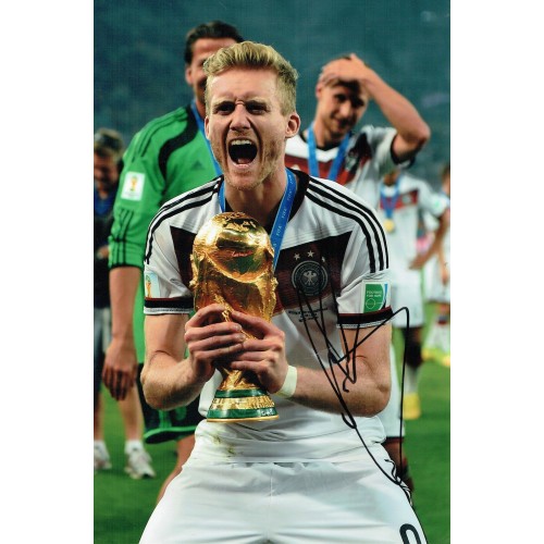 Andre Schurrle Signed 8x12 German 2014 World Cup Winners Football Photograph.