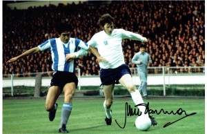 Mick Channon Signed 8x12 England Photograph
