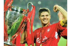 Steven Gerrard Signed Liverpool 16x12 Inch 2005 Champions League Photograph