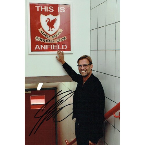 Jurgen Klopp Signed 8 x 12 Inch Liverpool Football Manager Photograph