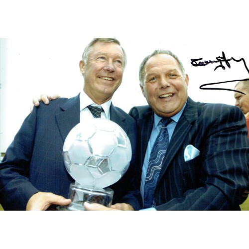 Barry Fry Signed 12 x 8 inch Photograph With Sir Alex Ferguson