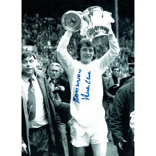 Alan Clarke Signed Leeds United 1972 FA Cup Victory 16 x 12 inch Photograph