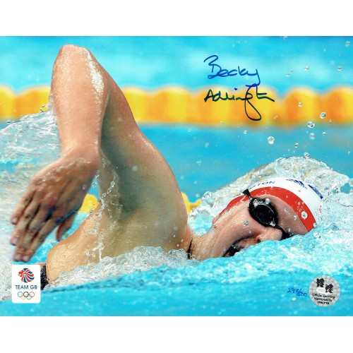 Rebecca Adlington Signed 8x10 Official 2008 Olympic Games Photograph
