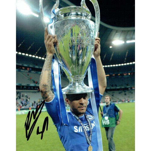 Ryan Bertrand Signed 8x10 Chelsea Champions League Trophy Photograph